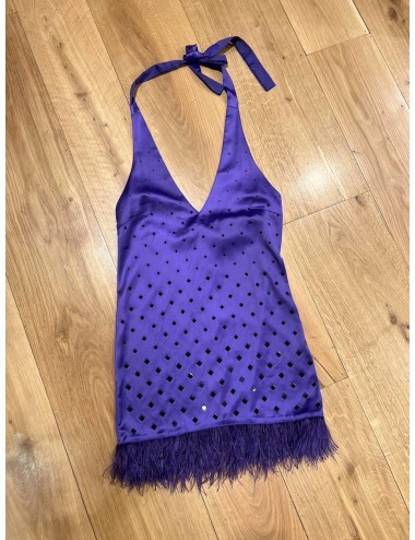 VESTIDO FIESTA ROMBO MARRON