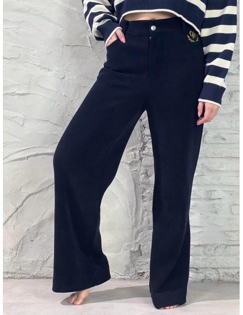 PANTALON DE PANA AZUL