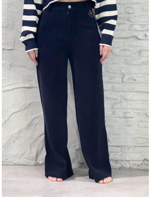 PANTALON DE PANA AZUL