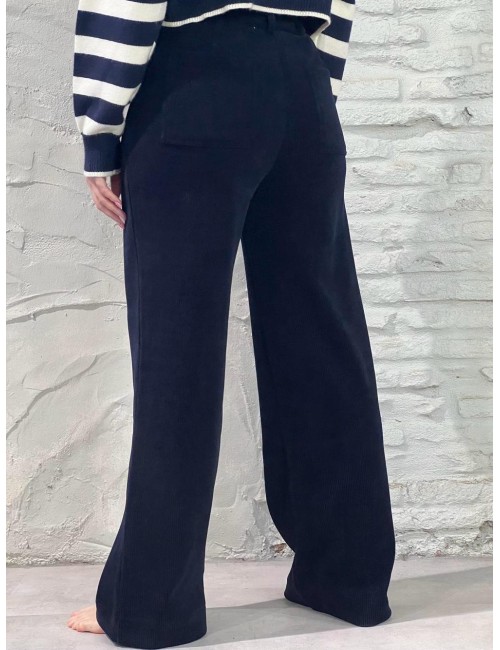 PANTALON DE PANA AZUL